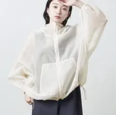 MARW UNITED ARROWS　オーガンジー シパーカー　オフホワイト