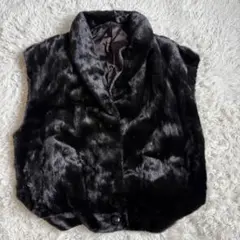 1135 kopenhagen fur burgundy ベスト 毛皮 紺色 - メルカリ