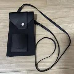 【ADDOFF】スマホショルダー スマホポーチ ブラック