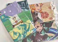 鬼滅の刃　巾着　2枚　手ぬぐい　2枚　竈門炭治郎　煉獄杏寿郎　まとめ売り
