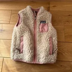 Patagonia フリースベスト クリーム色 ピンク