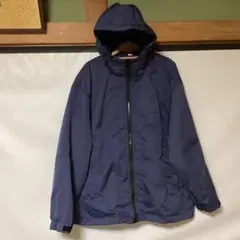 ネイビー フード付き マウンテンパーカー