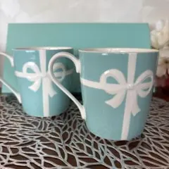 ティファニー ブルーリボン マグカップ 2個セット 新品未使用