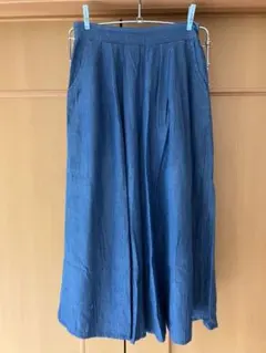 フレアキュロットスカート ダンガリー