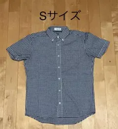 オリヒカ ギンガム 半袖ボタンダウン ビジカジシャツ 半袖シャツ