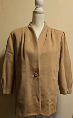 ウール100%　昭和レトロ　Plidoul　東京スタイル　コート　ベージュ