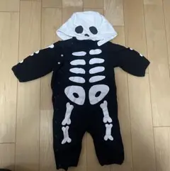 ハロウィン ガイコツ ベビー ロンパース