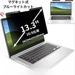 13.3インチ 16:9 覗き見防止フィルター マグネット式 ブルーライトカット