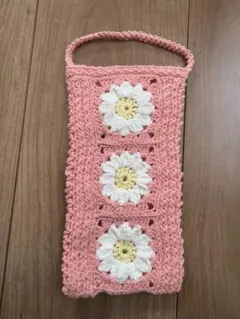 【訳あり品】お花モチーフ☆マルチハンドバッグ☆ハンドメイド