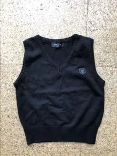 コムサイズム ニットベスト　黒　110