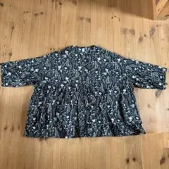 美品】LOISIRロワズィール コットンケミカルレースバルーンブラウス