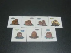 ディグダ、ダグトリオ　７枚セット　ポケモン　デコキャラシール　第一パン