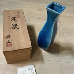 花瓶  (清水焼青瓷)富田洛山作 Amazon.co.jp: 花瓶富田洛山洛山窯清水焼青瓷木箱入り : ホーム