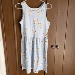 H&M 犬プリント ノースリーブワンピース US 16/18