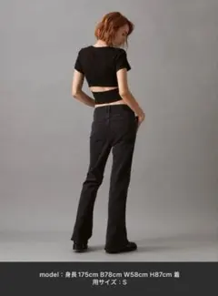 ★1回着用美品★Calvin Klein Jeans クロップT ブラック　S
