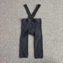 グレー サスペンダー付き ベビースパッツ　サイズM