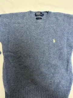 Polo by Ralph Lauren 100%ウール セーター M 青