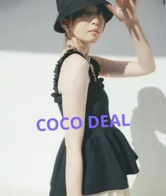 新品　COCO DEAL フリルペプラムニットキャミソール　キャミソールのサムネイル
