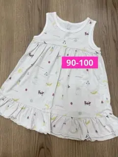 ジェラートピケ 90 100 冷感 ワンピース ピンクのサムネイル