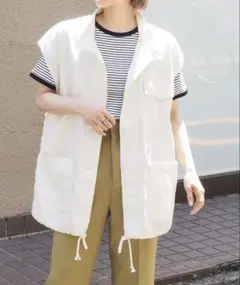 tiptop ミリタリーベスト　アイボリー