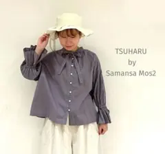 ※TSUHARU by Samansa Mos2※ローン2WAYリボンブラウス