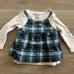 ホットビスケッツ　チェック柄トップス 80