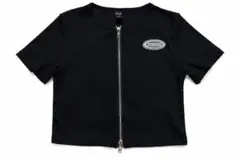 Dsy 半袖 フロントジップ Tシャツ ブラックのサムネイル