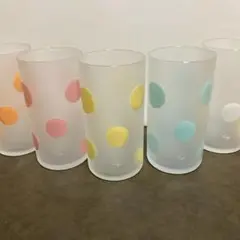 水玉コップ5個セット