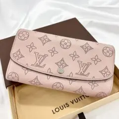 極美品 ルイヴィトン ポルトフォイユ イリス マヒナ 長財布 ピンク レザー
