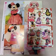 ディズニーファン付録　ポストカード&ステッカー（ミニー）