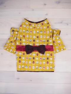 お面柄ペット用着物 からし色　6号　新品未使用品