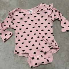 ベビー服　ロンパース　足なし　ピンク　3-6ヶ月