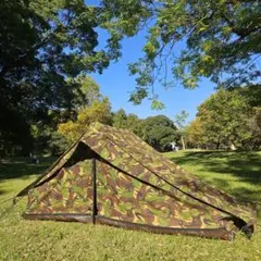 【レア物】イギリス軍 軍幕 パップテント ペグ、ポール付き レア物】イギリス軍 軍幕 パップテント ペグ、ポール付き レア物