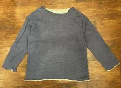 FORK & SPOONスウェット ネイビーブルー カットオフ