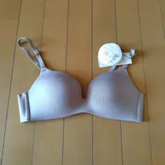 しまむらヘビロテコットンたっぷり綿混生地ノンワイヤー ブラジャー 中茶色　Mのサムネイル