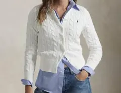 【新品未使用】POLO ラルフローレン カーディガン ホワイト L