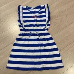 xgirl 青と白のストライプ ワンピース　120