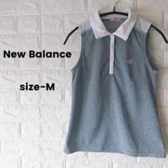 ニューバランス　New Balance　ノースリーブ ポロシャツ グレー　Мのサムネイル