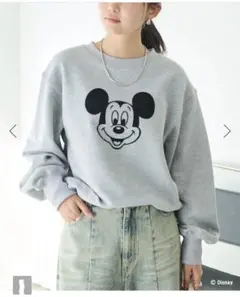 ミッキー/フロッキープリントスウェット　完売品
