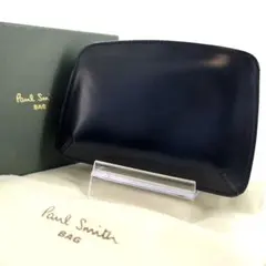 【極美品】Paul Smith　ポールスミス　ポーチ　レザー　革　ロゴ金具　箱