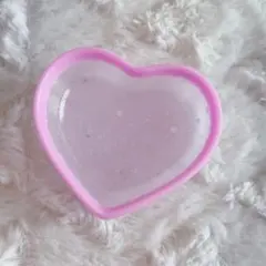 ミニミニハートトレイ❤︎バイカラー　ピンク　レジンのサムネイル