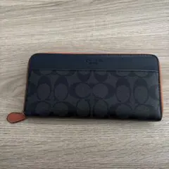 COACH 長財布 ブラック/オレンジ