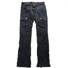 レア00s新品semanticシワ加工ヘリンボンカーゴパンツお兄系グランジロック