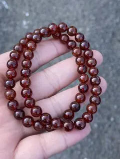 天然高品質ガーネットブレスレット　2点セット