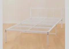 ぷ*ら様 ニトリ シングル パイプベッド　ホワイト 白 ベッド 通気性のサムネイル