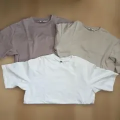 UNIQLOエアリズムコットンオーバーサイズTシャツ/5分袖　メンズ XL 3枚