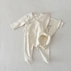 韓国子供服 monbebe ロンパース ボンネット 70cm 美品