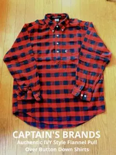 CAPTAIN'S BRANDS フランネル プルオーバー 長袖 BD シャツ