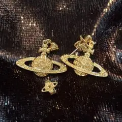 ひ*こ様 Vivienne Westwood オーブモチーフ ピアス ゴールド