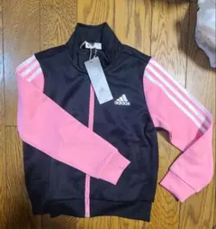新品未使用 adidas ジャージ ブラック/ピンク 130 キッズ 半額以下